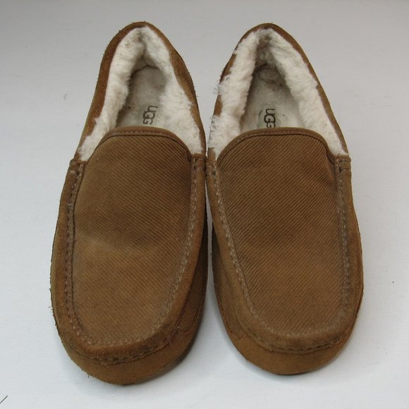 UGG Ascot Corduroy & Suede Driver Venetian Slipper Men's Size 8 - Picture 2 of 11